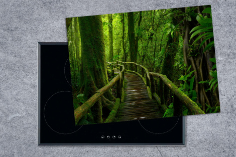Herdabdeckplatte - Dschungel - Brücke - Moos - Natur - Tropisch-1