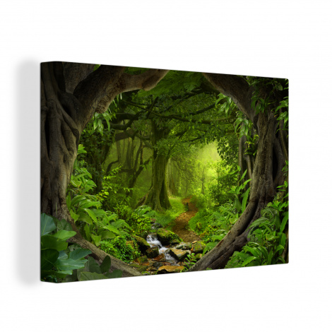 Canvas - Jungle - Groen - Natuur - Tropisch-thumbnail-1
