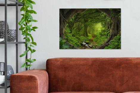 Canvas schilderij - Jungle - Groen - Natuur - Tropisch-2