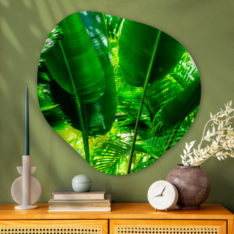Organisch schilderij - Tropische bladeren in jungle fotoprint-thumbnail-3