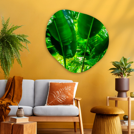 Organisch schilderij - Tropische bladeren in jungle fotoprint-thumbnail-2