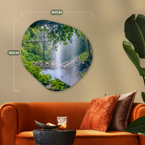 Organisches wandbild - Foto des Regenwaldes mit Wasserfall-thumbnail-6