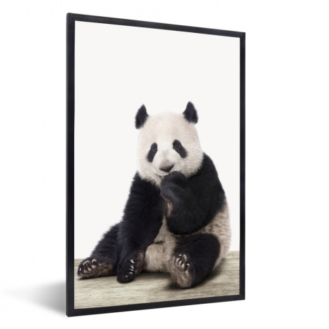 Poster mit Rahmen - Panda - Tiere - Jungen - Mädchen - Pandabär - Vertikal