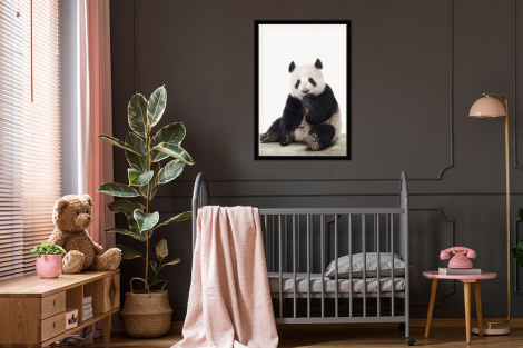 Poster mit Rahmen - Panda - Tiere - Jungen - Mädchen - Pandabär - Vertikal-thumbnail-3