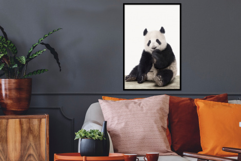 Poster mit Rahmen - Panda - Tiere - Jungen - Mädchen - Pandabär - Vertikal-thumbnail-2