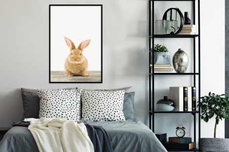 Poster mit Rahmen - Kaninchen - Babykaninchen - Tiere - Kinder - Mädchen - Jungen - Vertikal-thumbnail-4