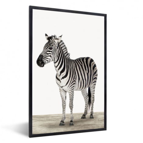 Poster met lijst - Zebra - Meisjes - Dieren - Kinderen - Jongens - Staand-1