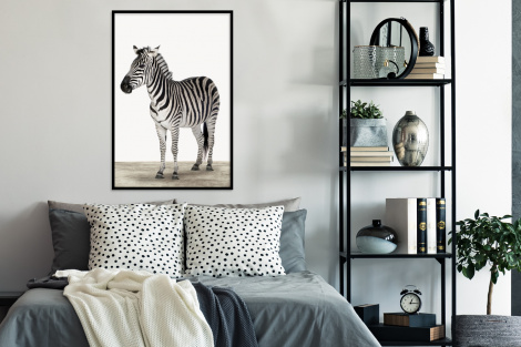 Poster mit Rahmen - Zebra - Mädchen - Tiere - Kinder - Jungen - Vertikal-4