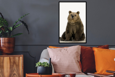 Poster mit Rahmen - Braunbär - Tiere - Bär - Niedlich - Jungen - Mädchen - Vertikal-2