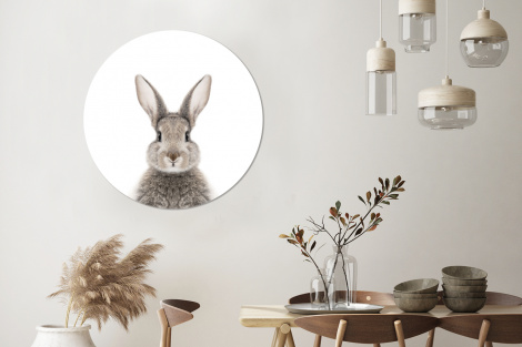 Runde Tapete - Tiere - Kaninchen - Weiß - Kinder - Mädchen-thumbnail-3