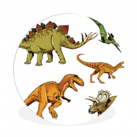 Runde Bilder - Dinosaurier - Zeichnung - Jungen - Kinder-1