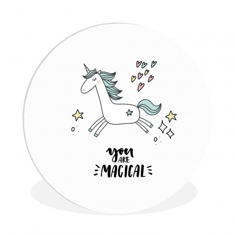 Muurcirkel - Unicorn - Kinderen - Quotes - You are magical - Meisjes-thumbnail-1