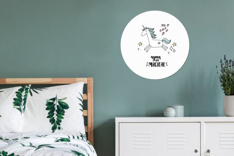 Muurcirkel - Unicorn - Kinderen - Quotes - You are magical - Meisjes-4