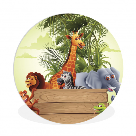 Runde Bilder - Dschungeltiere - Natur - Kinder - Giraffe-thumbnail-1