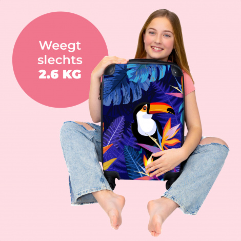 Kinderkoffer - Toekan in paarse jungle-4