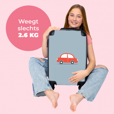 Koffer - Auto - Voertuigen - Rood - Design - Kids-4