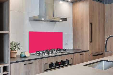 Spritzschutz Küche - Karminrot - Farben - Palette - Rosa - Einfarbig-2