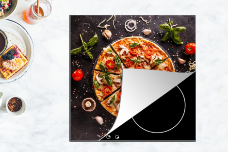 Inductiebeschermer - Pizza - Groente - Kruiden - Keuken - Industrieel-4