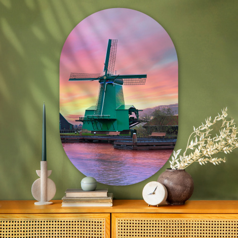 Wandoval - Windmühlen mit lila Himmel in den Niederlanden-thumbnail-2
