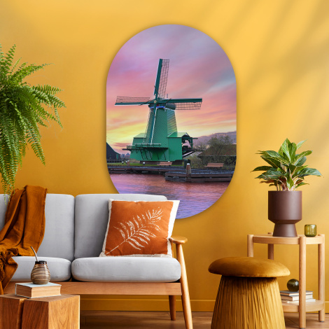 Wandoval - Windmühlen mit lila Himmel in den Niederlanden-3