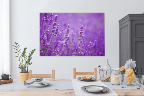 Canvas schilderij - Lavendel - Close-up - Bloemen - Paars-thumbnail-4