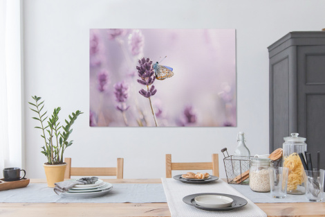 Canvas schilderij - Lavendel - Vlinder - Close-up-4