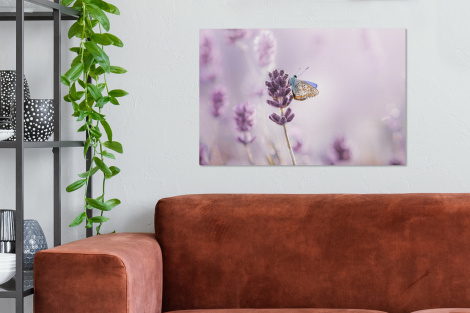 Canvas - Lavendel - Vlinder - Close-up-2