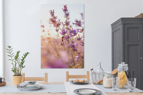 Canvas schilderij - Lavendel - Close-up - Zon - Bloemen-thumbnail-4