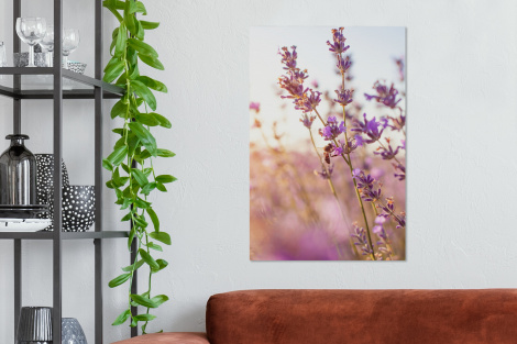 Canvas schilderij - Lavendel - Close-up - Zon - Bloemen-thumbnail-2