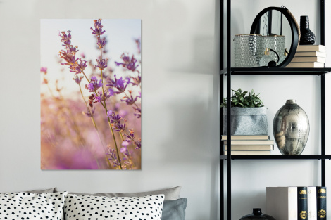 Canvas schilderij - Lavendel - Close-up - Zon - Bloemen-thumbnail-3
