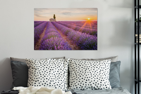 Leinwand - Lavendel - Sonnenuntergang - Blumen-thumbnail-3