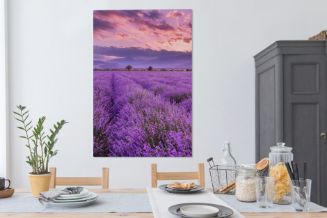 Canvas schilderij - Lavendel - Paars - Bloemen - Veld-4