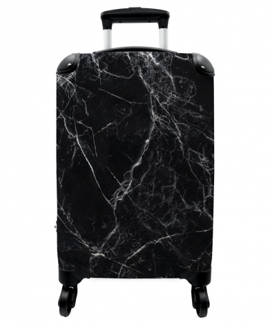 Koffer - Marmer - Zwart - Luxe - Wit - Marmerlook