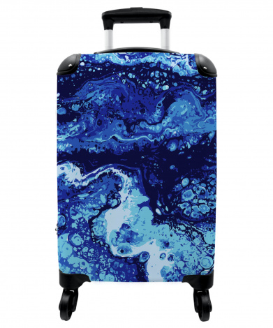 Koffer - Marmer - Blauw - Waterverf - Marmerlook - Abstract