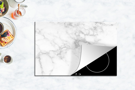 Herdabdeckplatte - Marmor - Weiß - Grau - Luxus - Marmoroptik - Stein-thumbnail-4