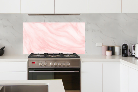 Spritzschutz Küche - Marmor - Rosa - Weiß - Luxus - Marmoroptik-4