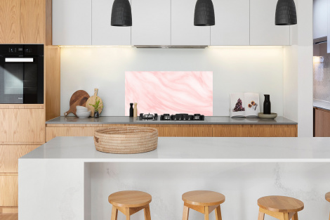 Spritzschutz Küche - Marmor - Rosa - Weiß - Luxus - Marmoroptik-thumbnail-3