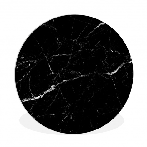 Runde Bilder - Marmor - Schwarz - Marmoroptik - Weiß - Luxus - Stein-1