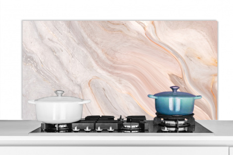Spritzschutz Küche - Marmor - Muster - Pastell - Abstrakt - Marmoroptik - Luxe