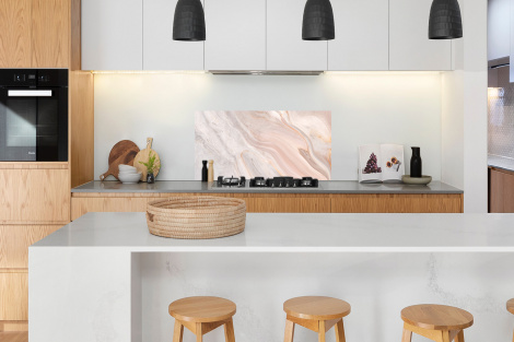 Spritzschutz Küche - Marmor - Muster - Pastell - Abstrakt - Marmoroptik - Luxe-3