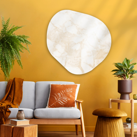 Organisches wandbild - Marmor - Weiß - Gold - Luxus-thumbnail-2