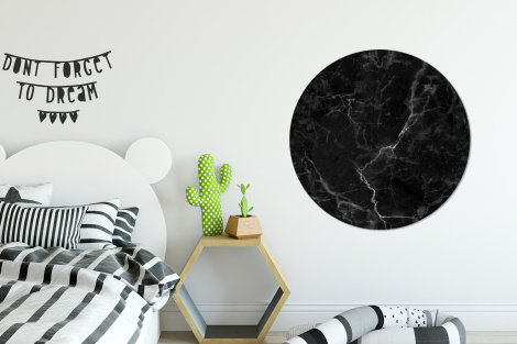 Behangcirkel - Marmer - Zwart - Wit - Textuur - Marmerlook-thumbnail-2