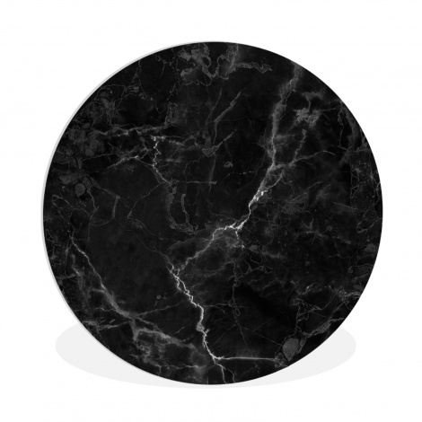 Runde Bilder - Marmor - Schwarz - Weiß - Textur - Marmoroptik