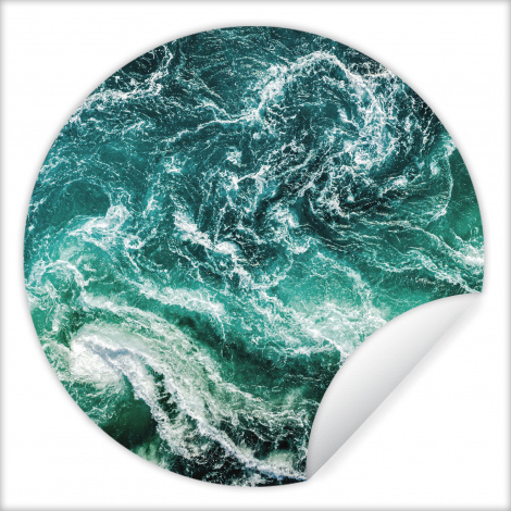 Behangcirkel - Oceaan - Water - Zee - Luxe - Groen - Turquoise-1