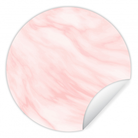 Runde Tapete - Marmor - Rosa - Weiß - Luxus - Marmoroptik-1