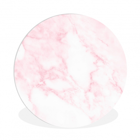 Runde Bilder - Marmor - Weiß - Rosa - Chic - Marmoroptik-1
