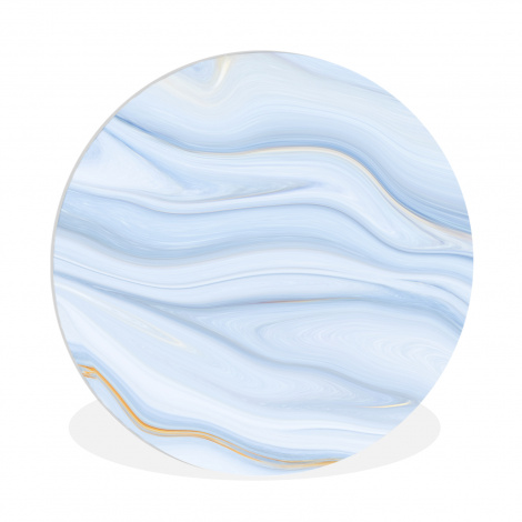 Runde Bilder - Marmor - Welle - Blau - Muster - Marmoroptik - Pastell-thumbnail-1