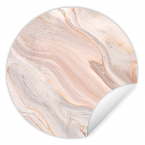 Runde Tapete - Marmor - Muster - Pastell - Abstrakt - Marmoroptik - Luxe