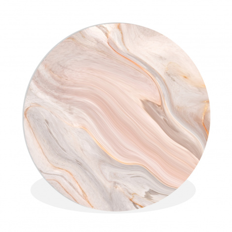Muurcirkel - Marmer - Patroon - Pastel - Abstract - Marmerlook - Luxe-1