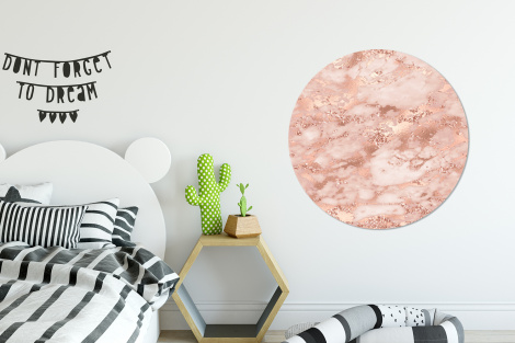 Behangcirkel - Marmer - Luxe - Roségoud - Roze - Glitter - Marmerlook-thumbnail-2